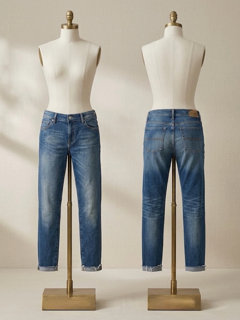Denim & Supply Ralph Lauren Morgan Crop Skinny Jeans Raw Hem Stretch